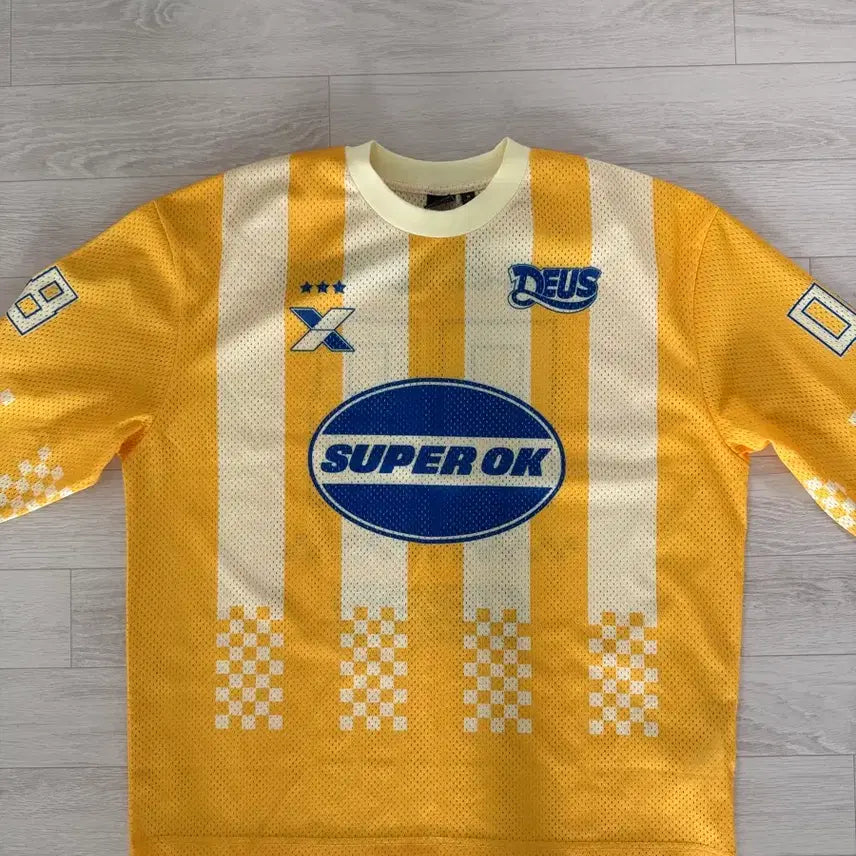 [BUNJANG] Deus Ex Machina Yellow Mesh Moto Jersey / 데우스 엑스 마키나 옐로우 져지