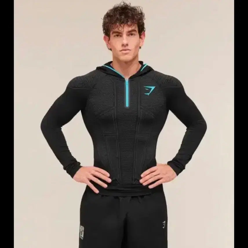 [BUNJANG] Gymshark Onyx V1 Hoodie Blue M / [짐스파이어] 짐샤크 오닉스 v1 후디 블루 M