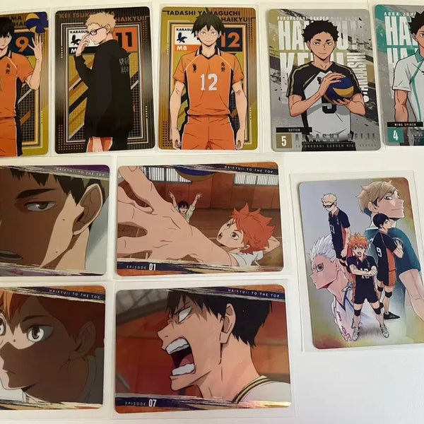 [BUNJANG] Haikyuu!! Wafer Clear Metal Card Bundle (10 Cards) / 하이큐 웨하스 클리어 메탈카드 10장 일괄