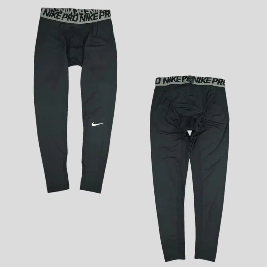 [BUNJANG] Nike Pro Dri-FIT Men's Leggings Black White / 나이키 프로 블랙 화이트 스우시 드라이핏 맨즈 레깅스 타이즈 XL(180/84)