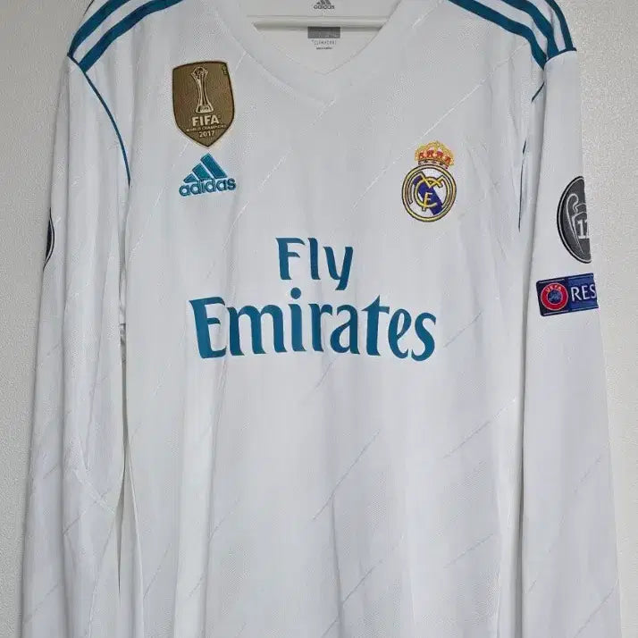[BUNJANG] Real Madrid 17-18 Home Long Sleeve Ronaldo Official Name Set L / 레알 마드리드 17-18 홈 긴팔 L, 호날두 오피셜 네임셋
