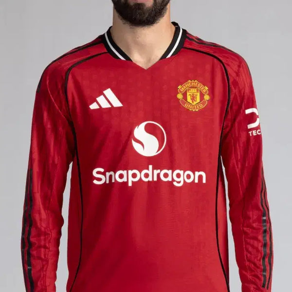 [BUNJANG] Manchester United 2025-26 Home Authentic Long Sleeve Jersey - Size M / 25-26 맨체스터 유나이티드 홈 어센틱 L/S