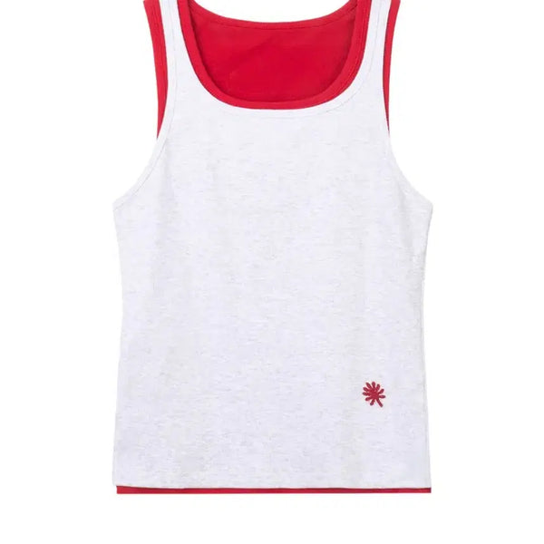 [BUNJANG] Dandel Layered Rib Sleeveless / 단델 레이어드 리브 슬리브리스 나시 라이트그레이