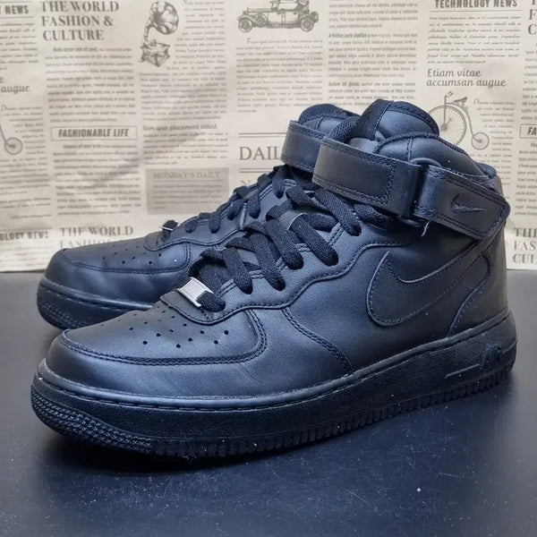 [BUNJANG] Nike Air Force 1 Mid '07 Black 265 / 나이키 에어포스 1 블랙 미드07 265