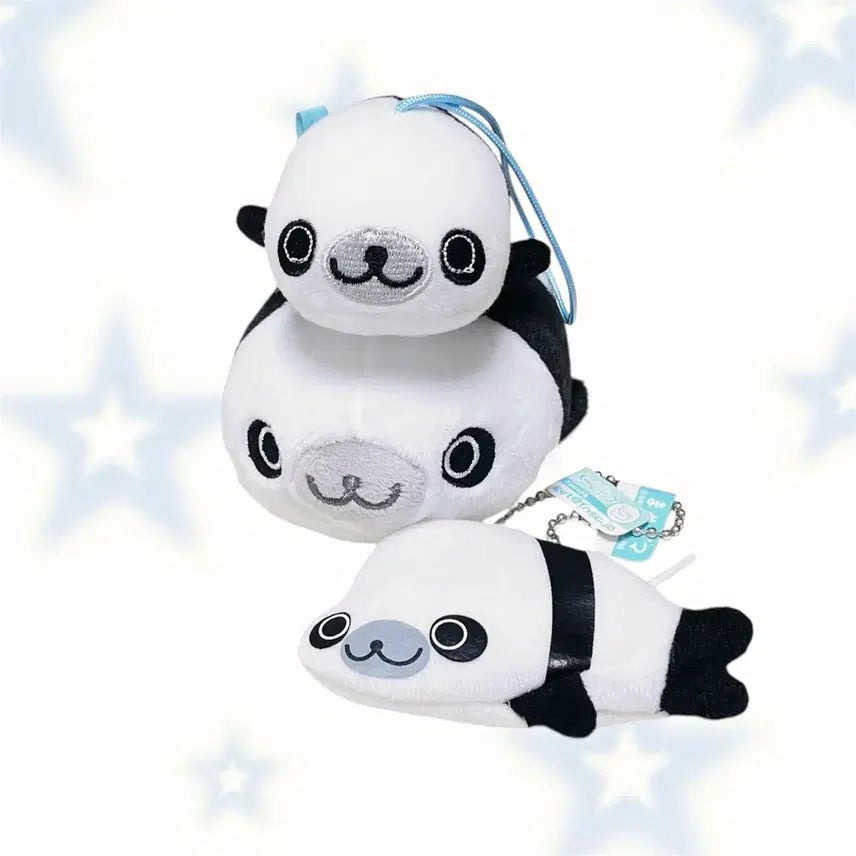[BUNJANG] Panda Mamegoma Plush Keychain Pouch Coin Purse / 판다 마메고마 인형 키링 파우치 동전지갑