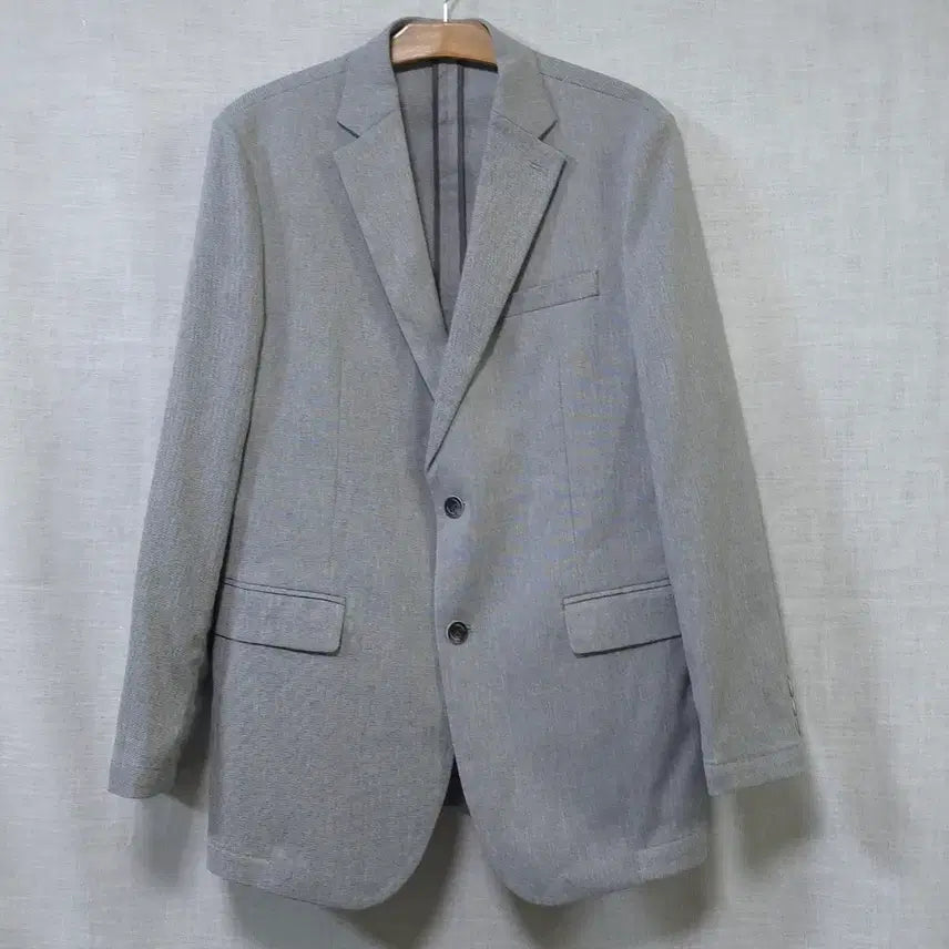 [BUNJANG] TOWNGENT Men's Linen Blend Lightweight Summer Blazer Jacket (Light Grey, Size 95-100) / 타운젠트 정품 마 린넨 경량 여름 블레이저 자켓 정장 마이 95 100 라이트 그레이 회색