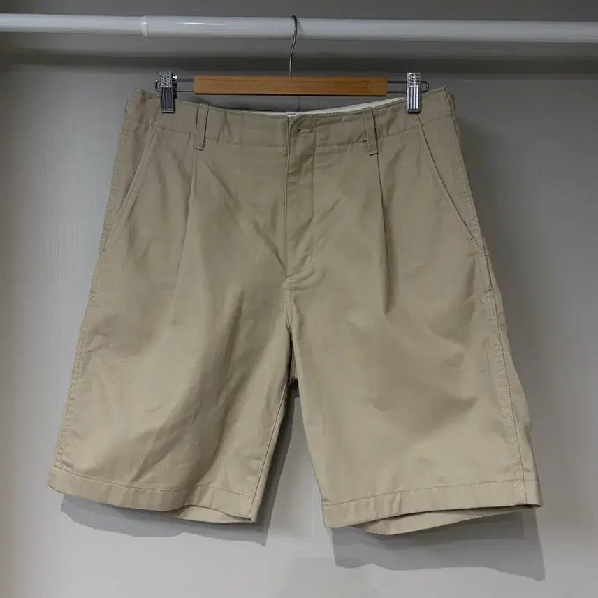 [BUNJANG] Pottery Beige 100% Cotton Bermuda Officer Chino Shorts Size 2 / 포터리 베이지 면 100% 버뮤다 오피서 치노 반바지 사이즈 2