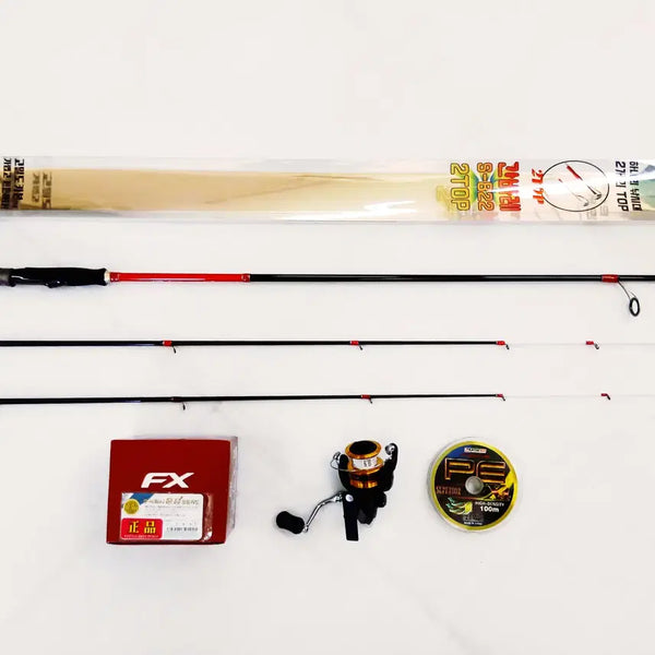 [BUNJANG] CK Jogu Carbon Casting Rod 822L/M with 2 Tips, Approx. 2.5m, Shimano FXC2500FB Reel, Braided Line / 워킹볼락 에깅카본낚시대 822L,M대 초릿대2개 약2.5m+시마노릴+합사