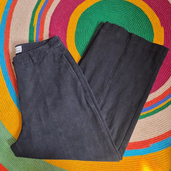 [BUNJANG] From Beginning Women's Cotton Wide Black Pants / 프롬비기닝 여성 코튼와이드블랙팬츠