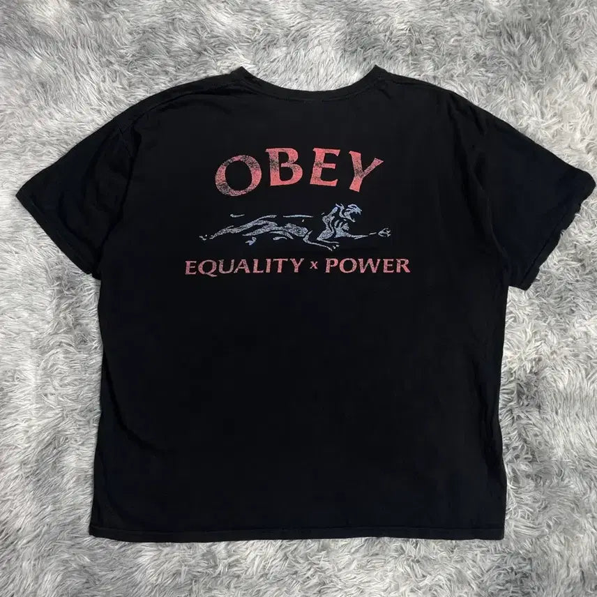 [BUNJANG] OBEY Old School Big Logo Oversized T-Shirt XL / OBEY 오베이 올드스쿨 빅로고 박시핏 반팔 티셔츠y 6549