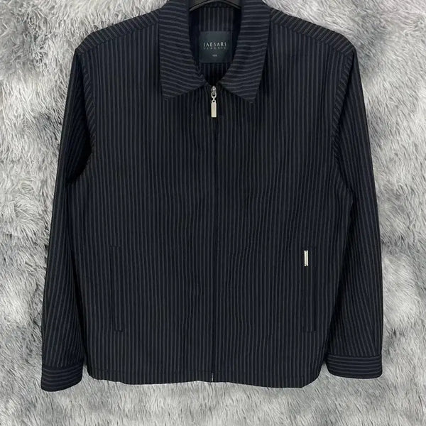[BUNJANG] 90s Vintage Minimalist Stripe Blouson Jacket / 90s 빈티지 아카이브 미니멀 스트라이프 블루종 자켓y 6550