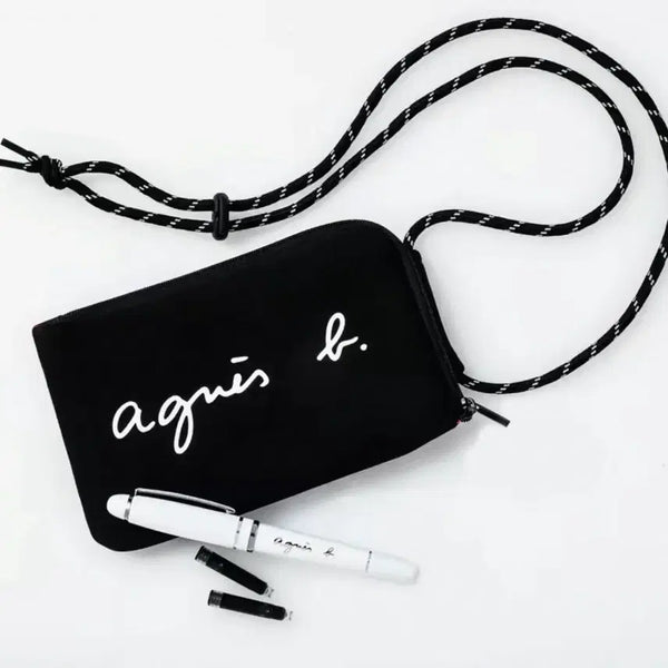 [BUNJANG] Agnes b. Nylon Pouch with Strap / 아그네스베 / 아네스베 나일론 파우치 (정품 새제품)