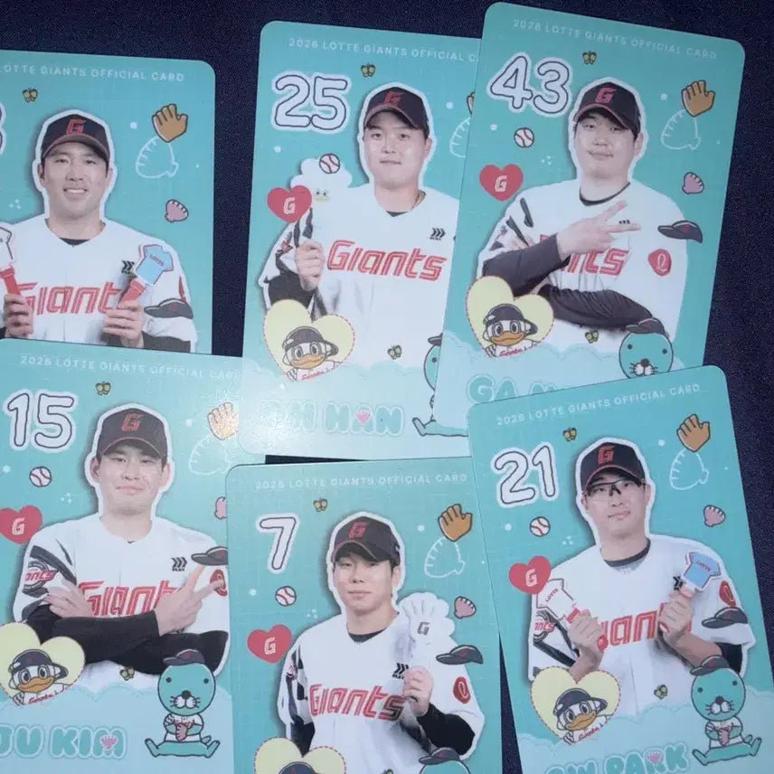[BUNJANG] Lotte Giants Park Se Woong, Jang Du Seong, Na Kyun An, Han Dong Hee, Kim Jin Wook, Jeon Jun Woo Photocard Set / 롯데자이언츠 박세웅 장두성 나균안 한동희 김진욱 전준우 포토카드 양도