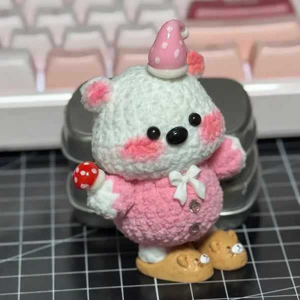 [BUNJANG] Bear Pajama Sleep Keyring Pink / 곰돌이 수면 잠옷 키링 핑크