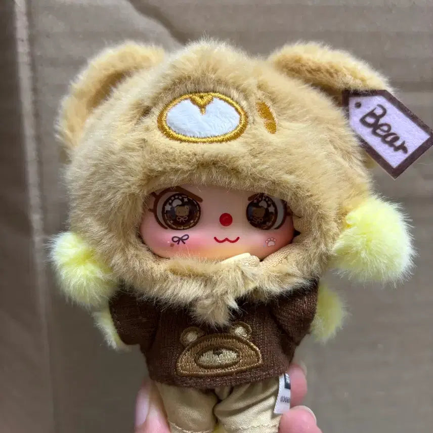 [BUNJANG] Beth Happy Sunday Bear Embroidery Plush Toy / 베쓰 해피썬데이 곰돌이