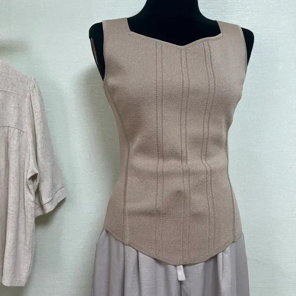 [BUNJANG] Moca Knit Sleeveless Top / 모카니트나시
