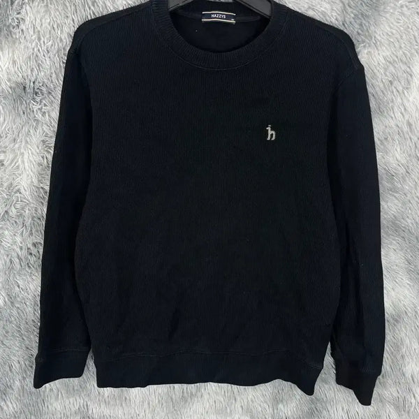 [BUNJANG] Hazzys Embroidered Logo Minimal Cotton Knit Sweatshirt / Hazzys 헤지스 자수로고 미니멀 코튼 니트 맨투맨 y 6553