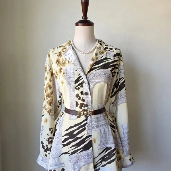 [BUNJANG] Vinvert Pattern Blouse / VINVERT 패턴 블라우스