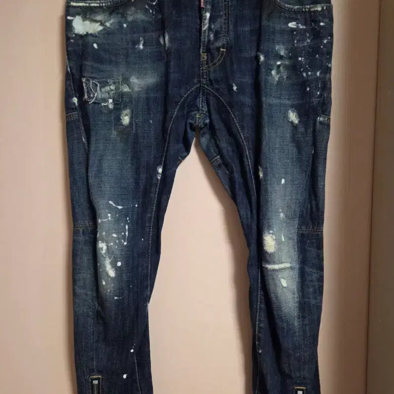 [BUNJANG] Dsquared2 Washed Vintage Zipper Jeans / 디스퀘어드2 청바지 워싱 빈티지 지퍼