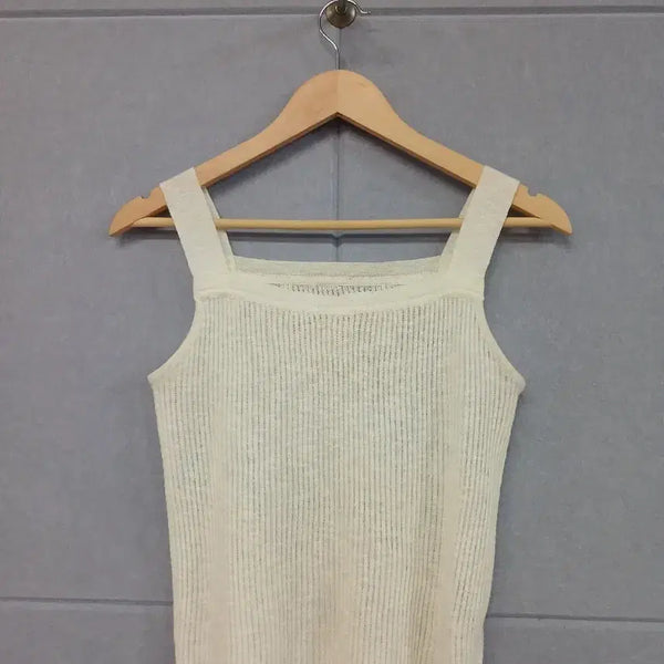[BUNJANG] Ribbed Tank Top - Ivory / 라인 여성 골지 나시 F