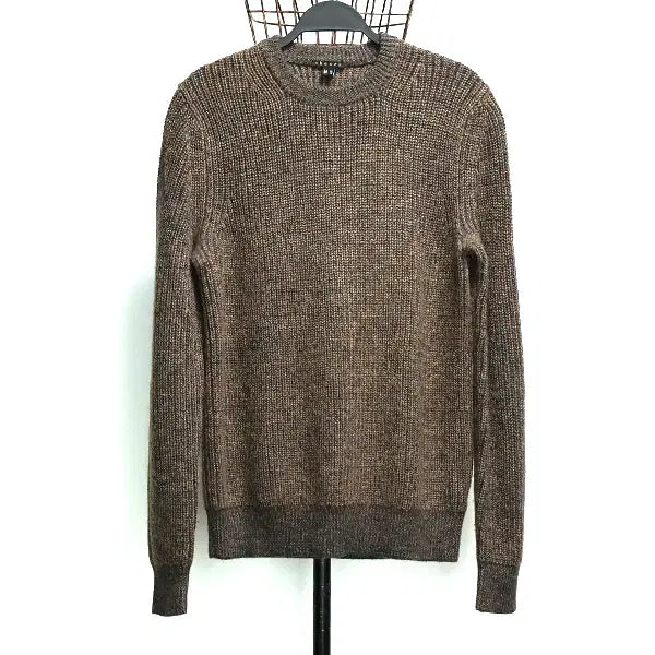 [BUNJANG] Theory Thick Alpaca Wool Blend Knit Sweater Men's Brown XS / 띠어리 도톰 알파카 니트 XS  남성 100 / 중고품 정품