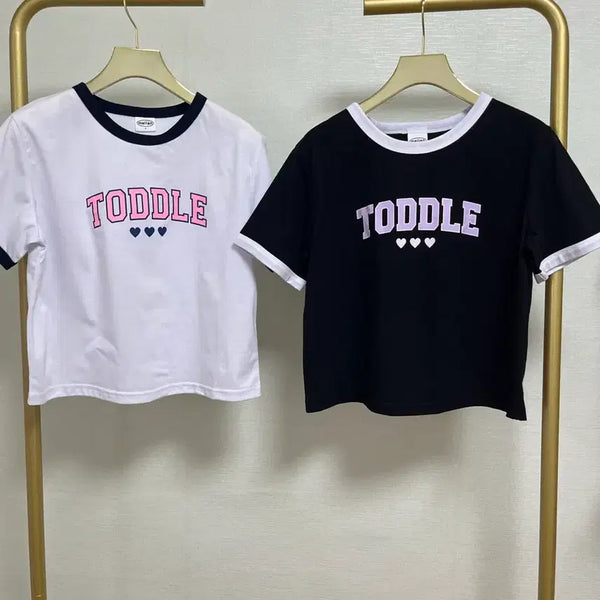 [BUNJANG] Melangeline Heart T-Shirt (Black) / 멜랑라인하트티(블랙)
