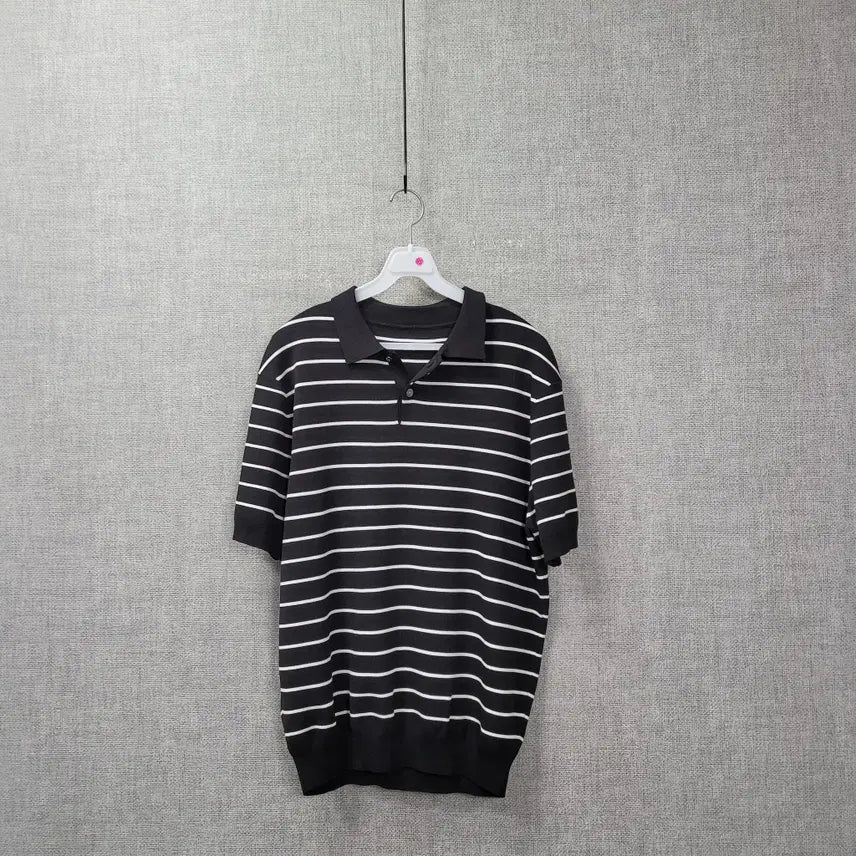 [BUNJANG] Striped Short-Sleeve Knit Top (Size 100) / ㄹ95 단가라 반팔니트 100