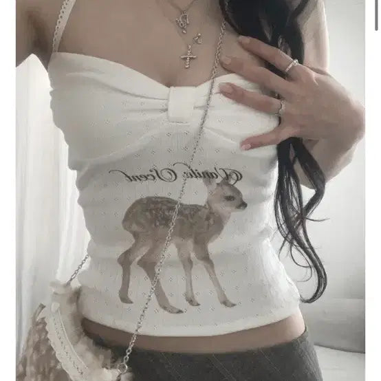 [BUNJANG] Angel Number 555 Bambi Sleeveless Top / 엔젤넘버555 밤비 슬리브리스 탑