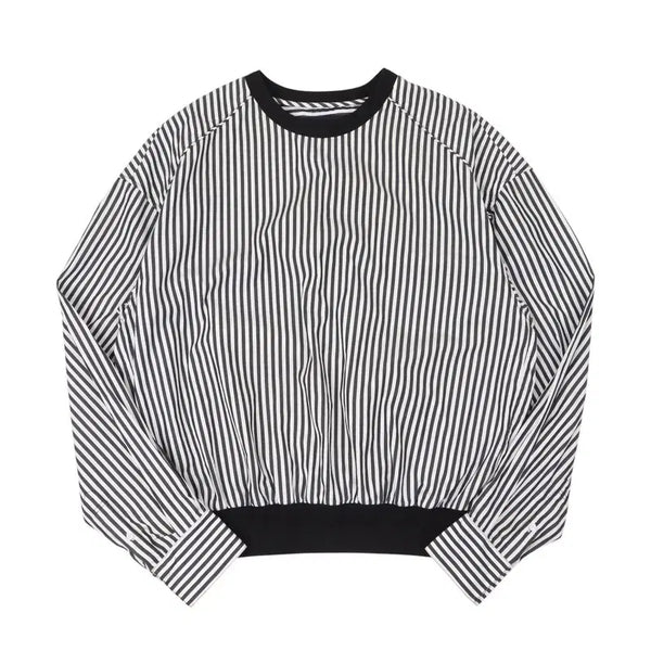 [BUNJANG] Juun.J Striped Warm-Up Cotton Sweatshirt / 준지 스트라이프 웜업 코튼 스웻셔츠