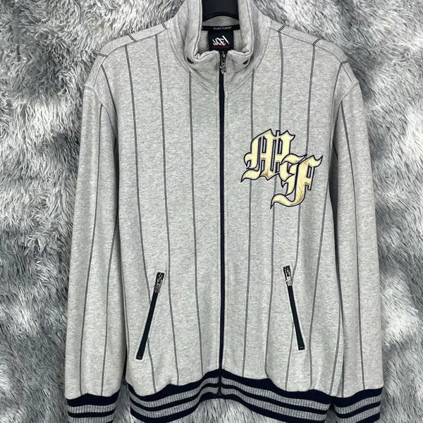 [BUNJANG] MAZABALAVA Y2K Old School Big Logo Baseball Sweat Jacket / 00s 마자플라바 y2k 올드스쿨 빅로고 베이스볼 스웻 자켓 y 6559