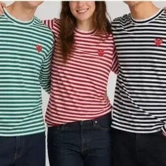 [BUNJANG] Comme des Garçons Striped Long Sleeve T-Shirt / 정품)꼼데가르송 스트라이프 롱슬리브 티셔츠