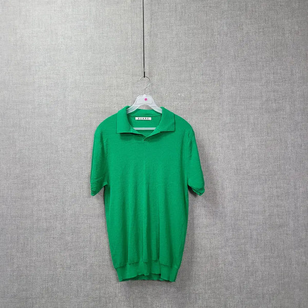 [BUNJANG] Green Cardigan Knit Top Size 95 / ㄹ102 그린 카라니트 95