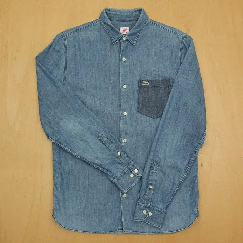 [BUNJANG] Lacoste Denim Shirt / 라코스테 데님 셔츠 95 남방 L-1603