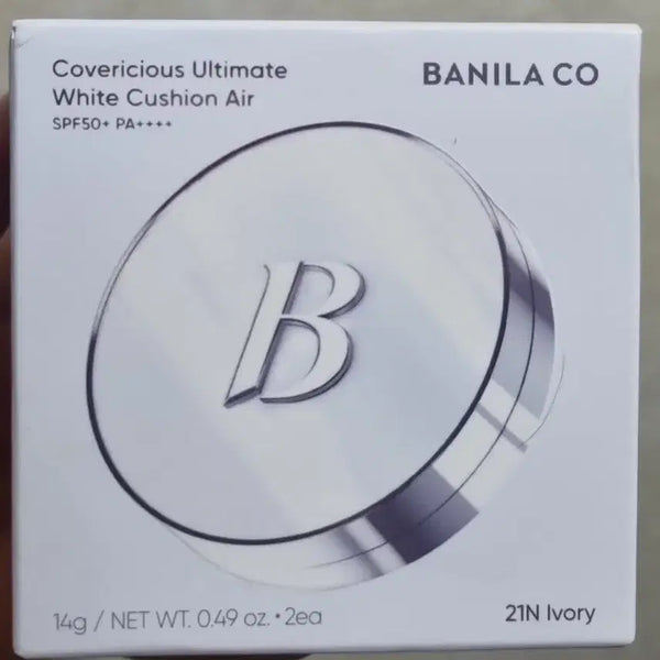 [BUNJANG] Banila Co. Covericious Ultimate White Cushion Air SPF50+ PA++++ (Ivory 21N) / 바닐라코 커버리셔스 얼티밋 화이트 쿠션 에어 21N 아이보리