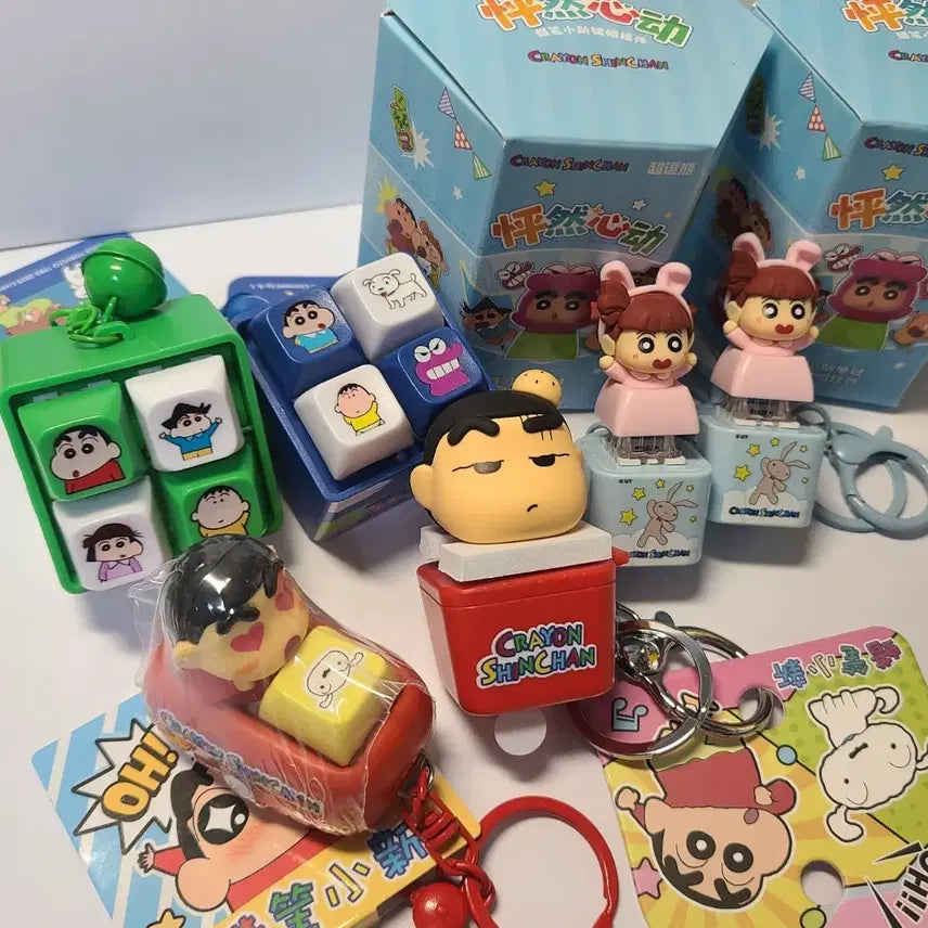 [BUNJANG] Crayon Shin-chan Keyboard Keycaps Set / [새상품] 짱구는못말려 짱구 키캡, 유리 키캡, 짱구 꿀밤 키캡