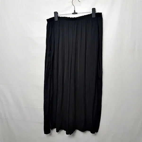 [BUNJANG] Rapiarf Pleated Black 7/10 Sleeve Pants / 라삐아프 주름 블랙 7부 찰랑 바지 33-34