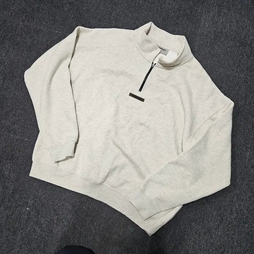 [BUNJANG] Essential Half-Zip Sweatshirt Light Gray XL / 에센셜 하프집업 맨투맨 연그레이 xl