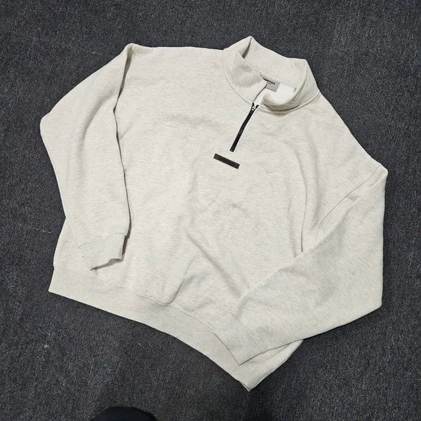 [BUNJANG] Essential Half-Zip Sweatshirt Light Gray XL / 에센셜 하프집업 맨투맨 연그레이 xl
