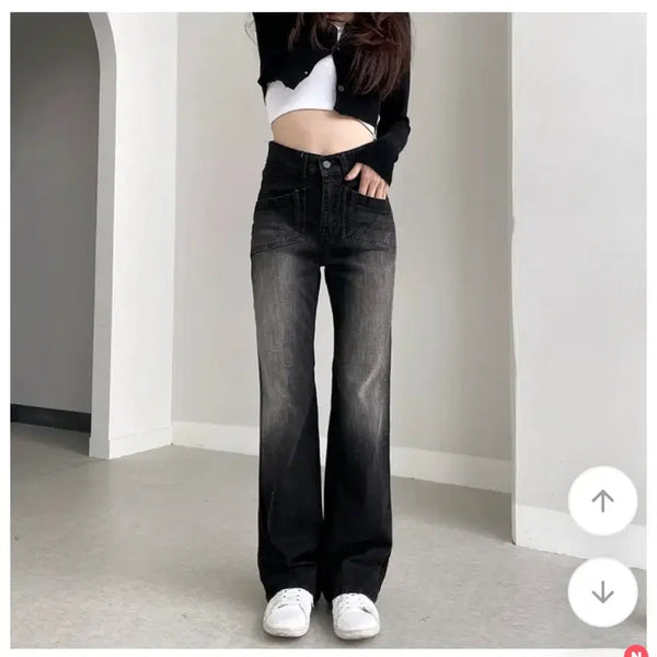 [BUNJANG] Fitci Vintage Wash Pocket Denim Pants Black / 핏시 빈티지 워싱 포켓 데님 팬츠 블랙