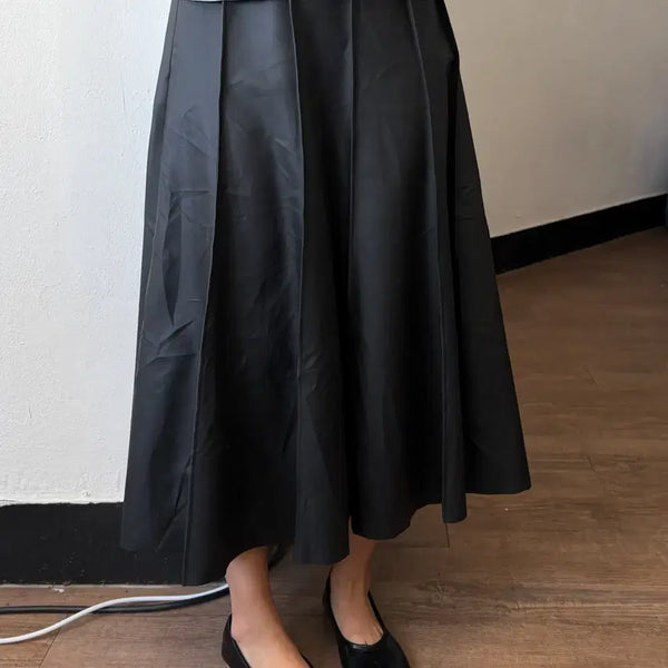 [BUNJANG] Lanvin PU Leather Flared Skirt / 랑방 PU 레더 플레어드 스커트