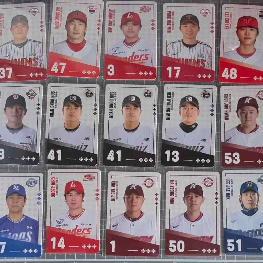 [BUNJANG] KBO Paldo Bibimyeon Photocard Bundle Set / 팔도비빔면 kbo 카드 15장 일괄로 팔아요