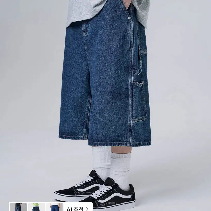 [BUNJANG] Muvvn Bermuda Carpenter Denim Pants Medium Indigo L / (1회착용) 무븐 버뮤다 카펜터 데님 팬츠 미디움 인디고 L