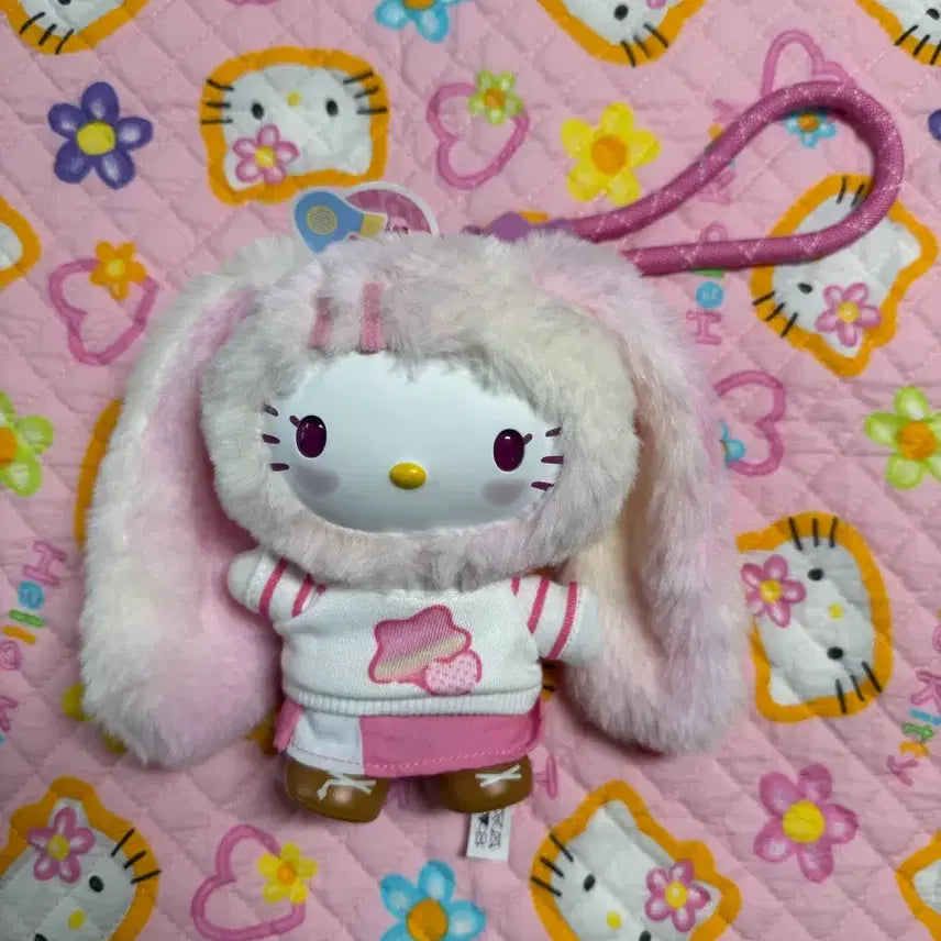 [BUNJANG] Sanrio Miniso Hello Kitty Pink Rabbit Plush / 산리오 미니소 키부부 핑크 토끼 키티 정품 헬로키티