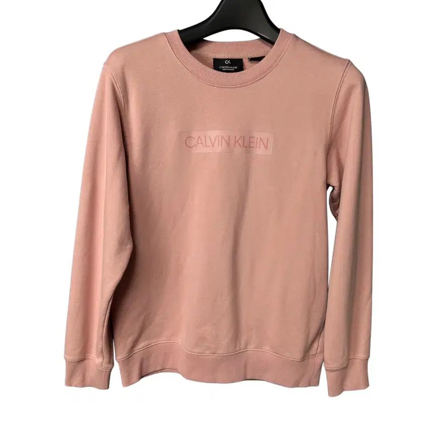 [BUNJANG] Calvin Klein Logo Pink Sweatshirt / L 캘빈클라인 로고 핑크 맨투맨 티셔츠