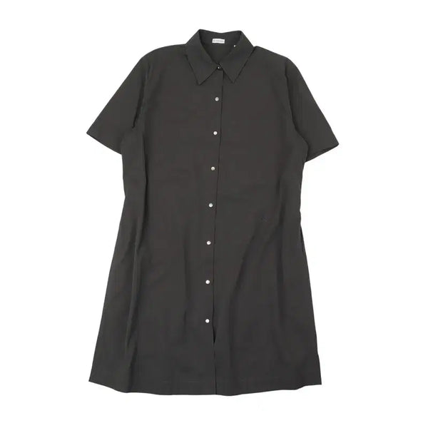 [BUNJANG] Burberry 25FW New Gray Cotton Rayon Logo Collar Dress / 버버리 25FW 신형 그레이 코튼 레이온 로고 카라 원피스