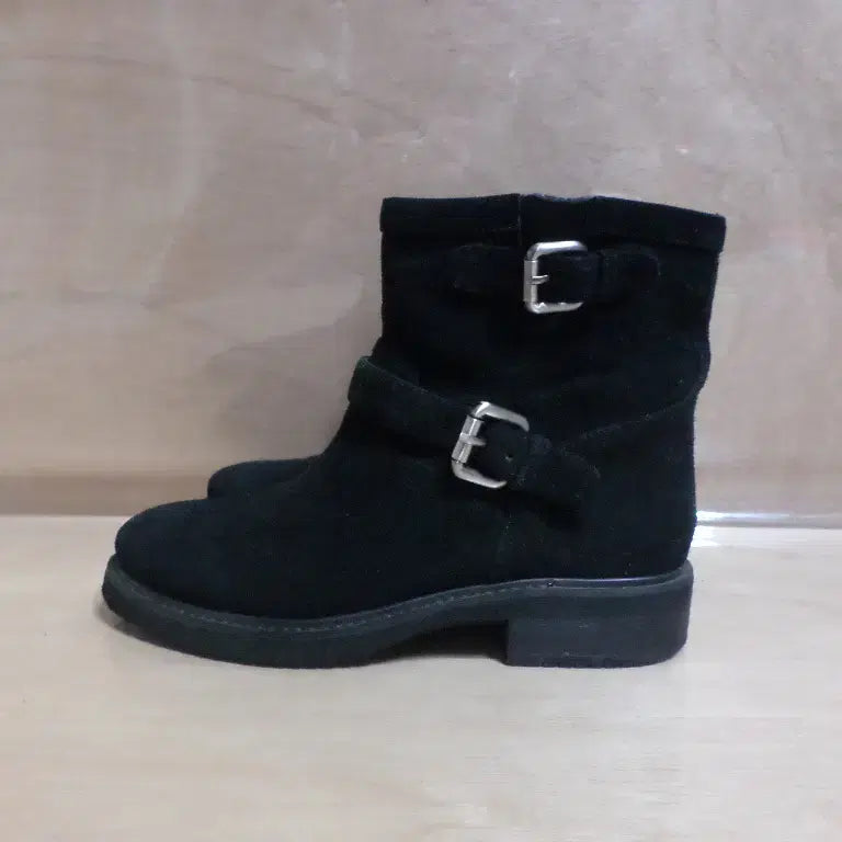 [BUNJANG] SUECOMMA BONNIE Black Suede Boots Walker 260731 / 후루룩구제3 245 슈콤마보니 블랙 스웨이드 부츠 워커 260731