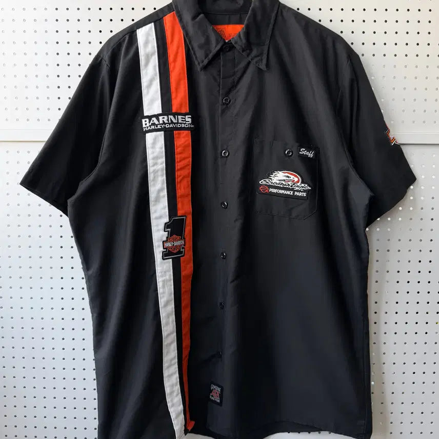 [BUNJANG] Harley-Davidson Motorcycle Staff Shirt / 할리 데이비슨 모터사이클 스태프 셔츠