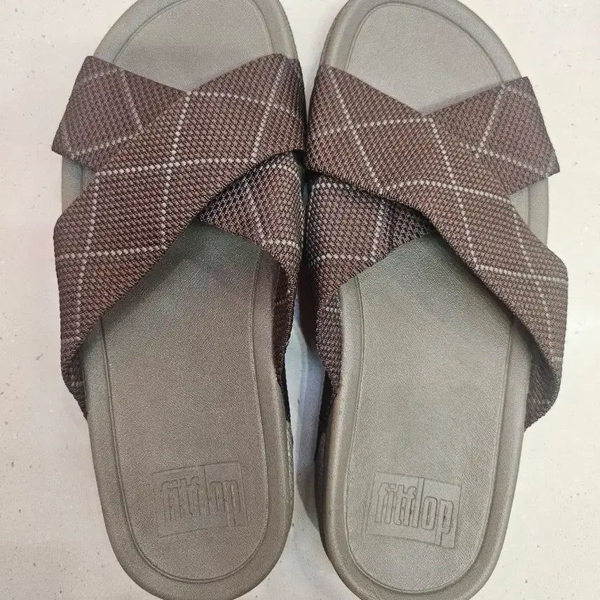 [BUNJANG] Fitflop Surfer Slide Sandals Brown UK9 / 핏플랍 서퍼 슬라이드 브라운 샌들 280 정품