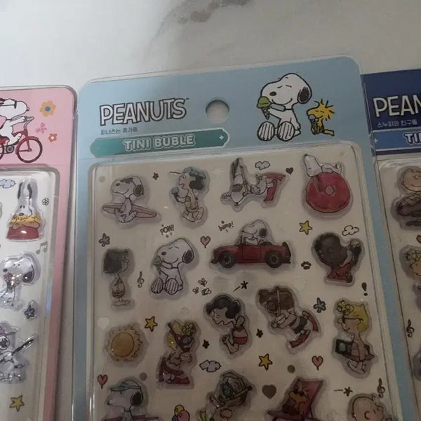 [BUNJANG] Peanuts Snoopy Tiny Bubble Stickers / 피너츠 스누피 티니 버블 스티커