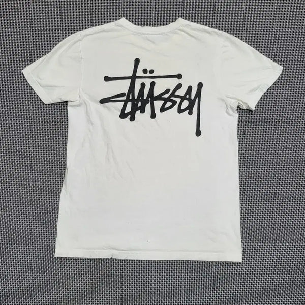 [BUNJANG] Stussy Basic Logo T-Shirt White (S) / 스투시 베이직 로고 반팔 티셔츠 화이트 (S)